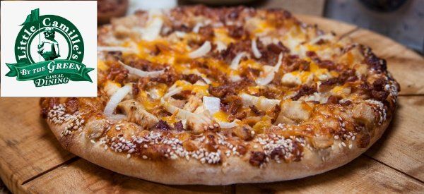 Pizza served at Little Camille's By The green in Casco, MI