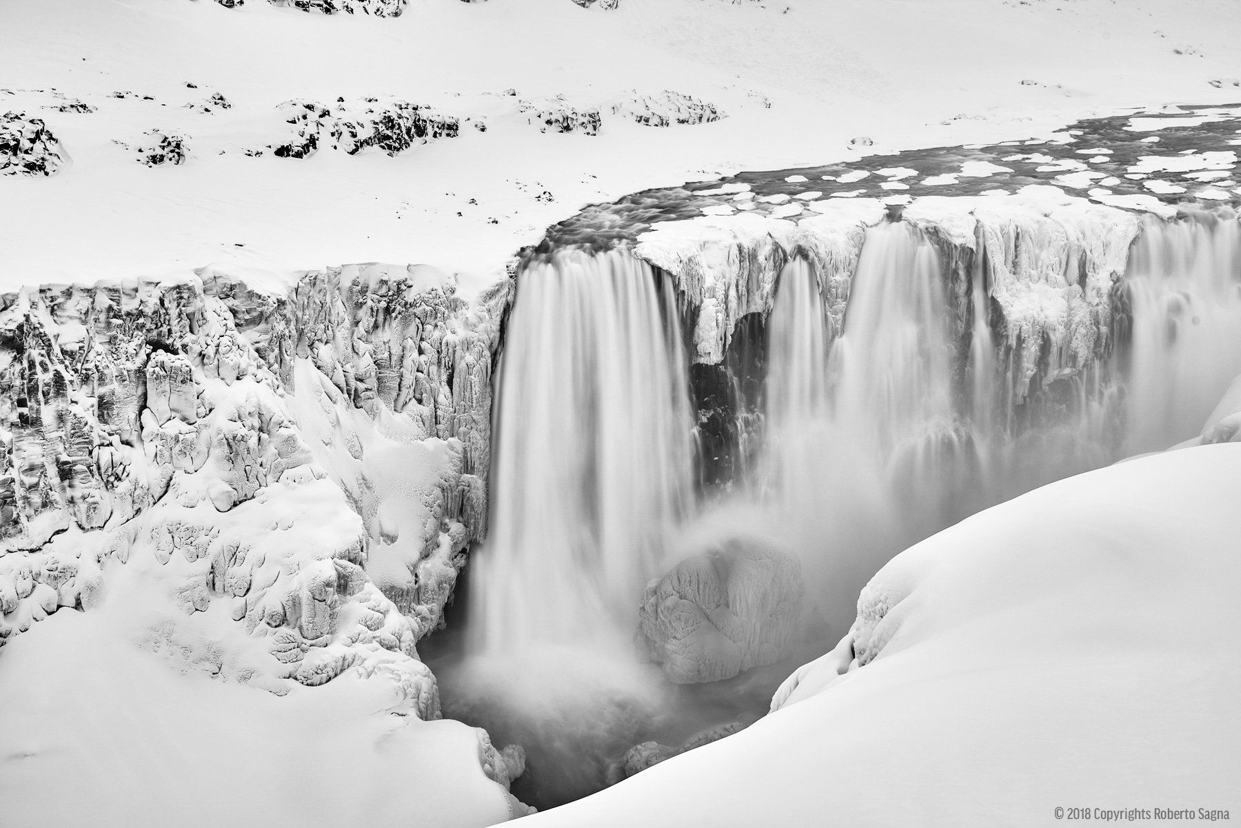 Dettifoss Wasserfall Island – Schwarzweiß-Fotografie