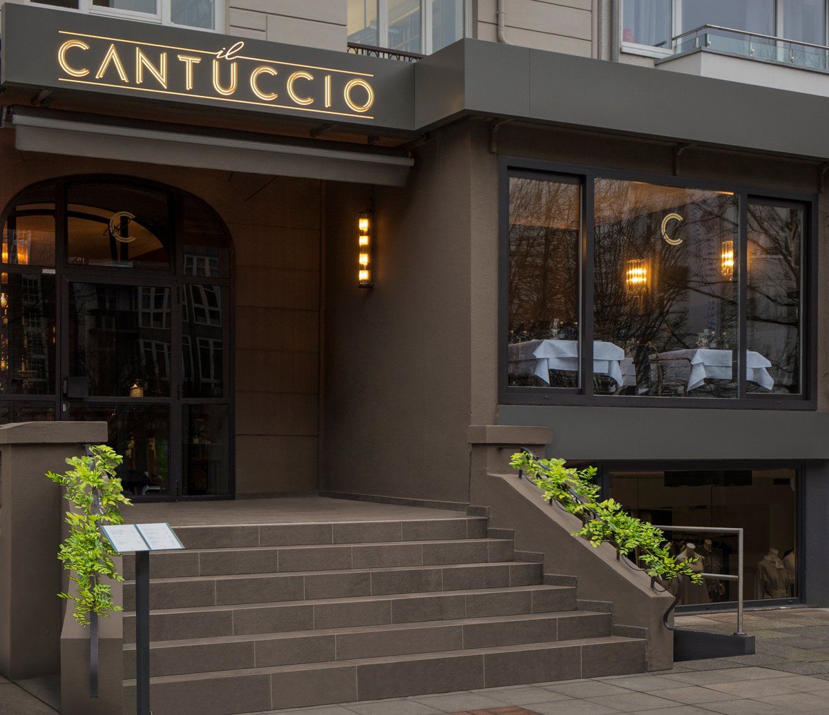 Eingangsschild Restaurant il Cantuccio Hamburg