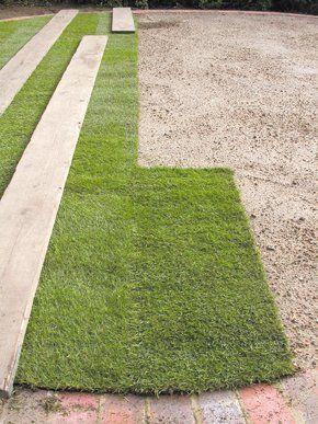 For our turf laying experts call today Turf being laid on a garden