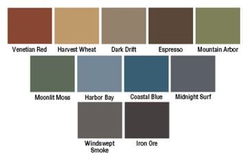Standard Vinyl Siding Colors Available Standard Vinyl Siding Colors Available