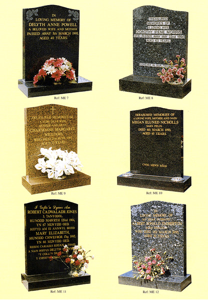 Customised headstones