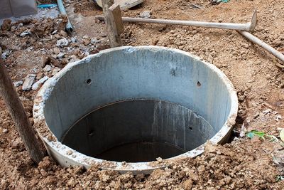 Septic Cement Pond Installed — Atlanta, GA — Akins Plumbing Septic Cement Pond Installed — Atlanta, GA — Akins Plumbing