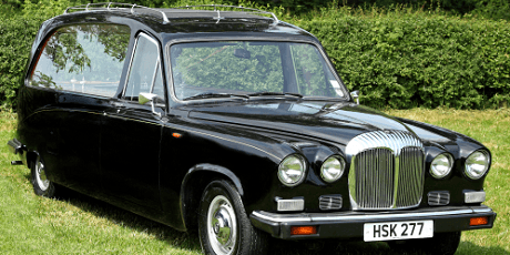 A classic hearse