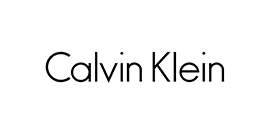 Il logo di Calvin Klein è in bianco e nero su sfondo bianco.