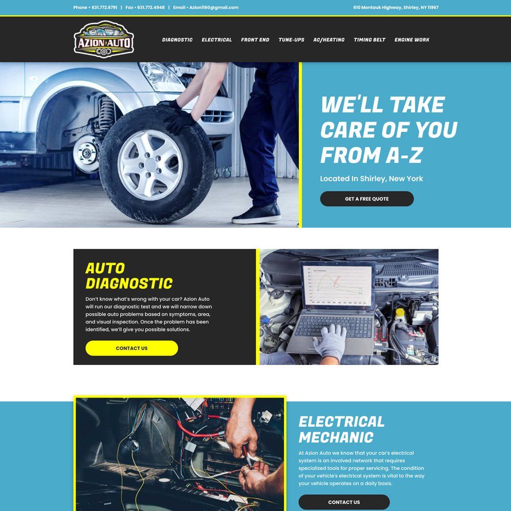 Azion Auto - Website Design in Shirley, NY Azion Auto - Website Design in Shirley, NY