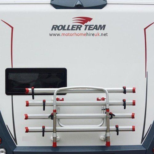 Motorhome Hire 4 Berth T Line 590 Camper Van Rental with bike rack Touring Holidays UK and Europe Perfect Family Break holiday Festivals Camping EU football