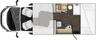 auto roller 707, motorhome hire, motor-home rental, layout, touring, luxury, camping,