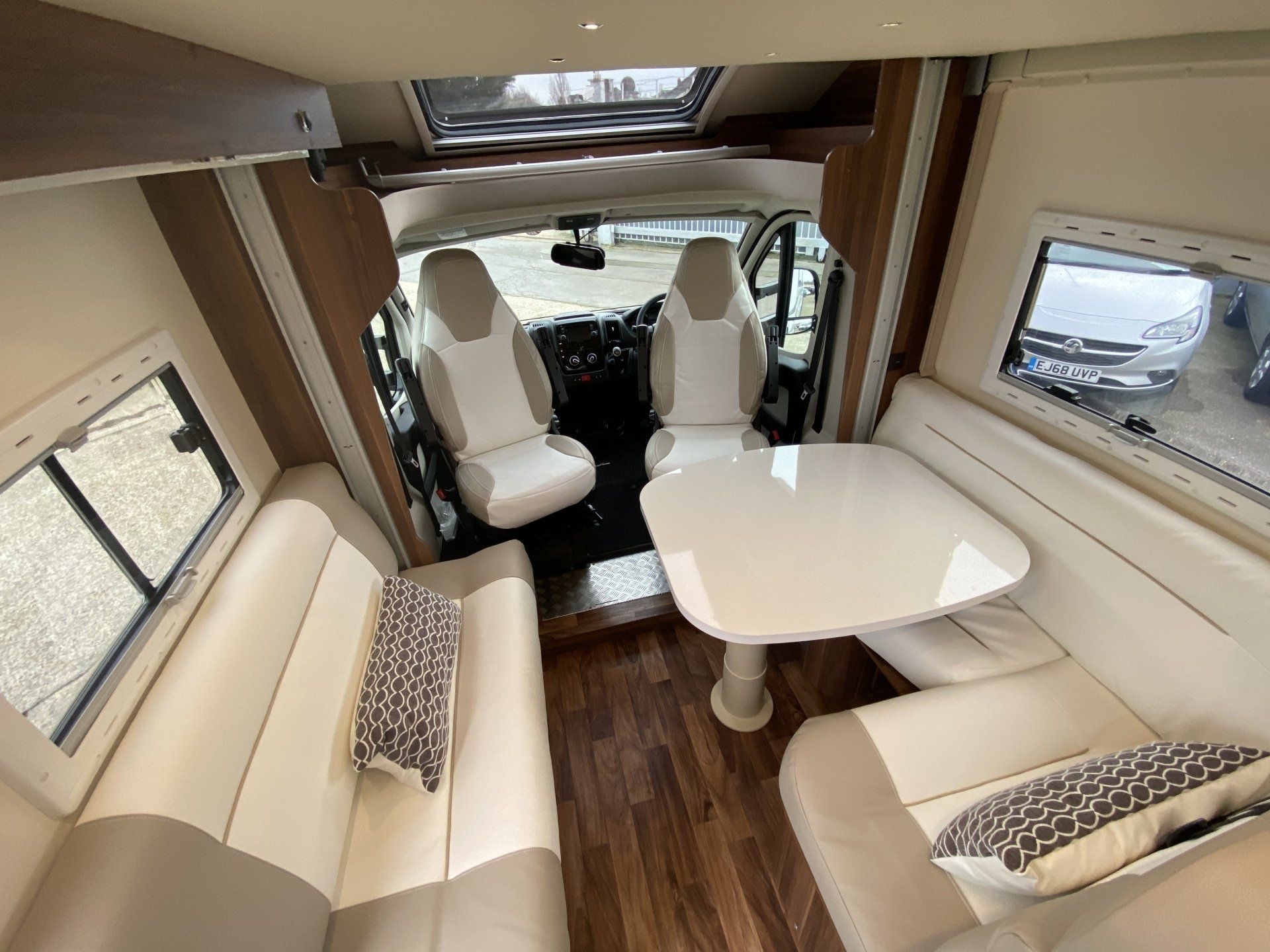 second hand motorhome for sale roller team t line 590 4 berth luxury camper van 2018 model with sun awning, bike rack, toilet, washroom