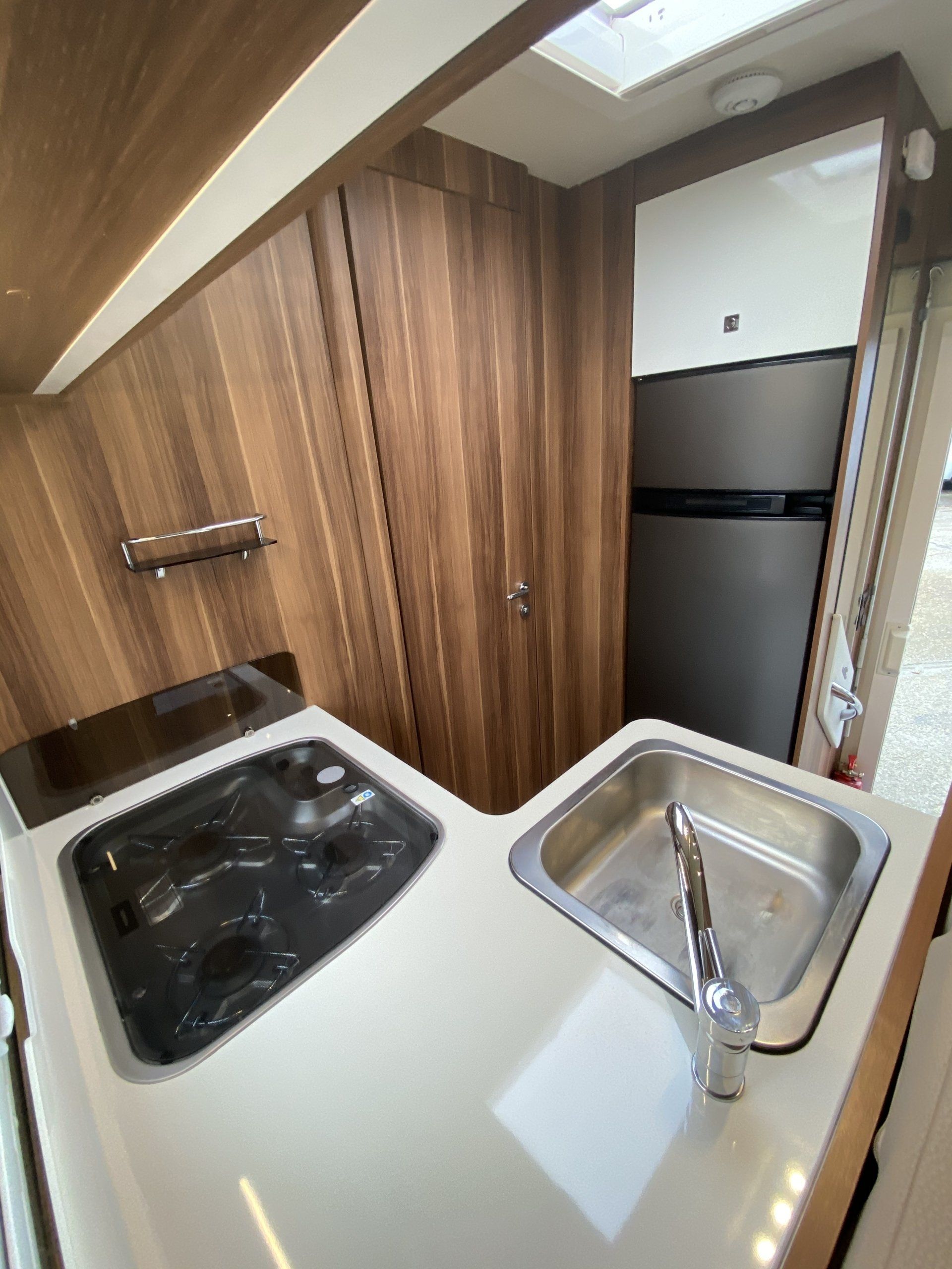 second hand motorhome for sale roller team t line 590 4 berth luxury camper van 2018 model with sun awning, bike rack, toilet, washroom