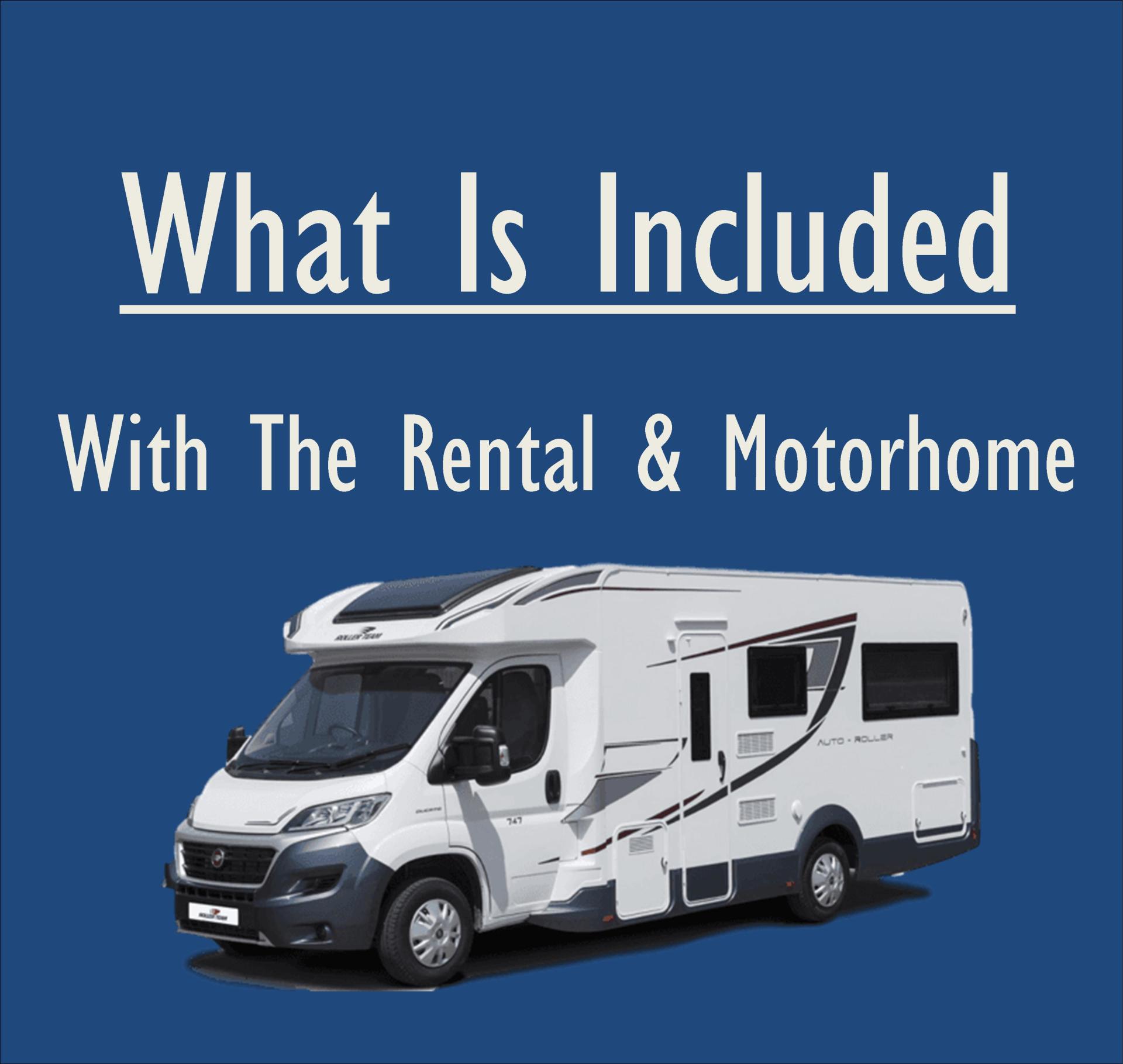 what included in my motorhome rental, campervan hire See what comes with this rental motorthome