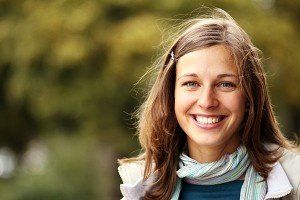 woman smiling