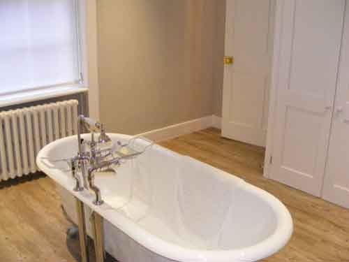 View of the bathroom at the norman house