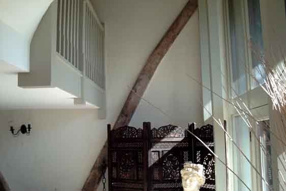 View of the staircase at the farmhouse
