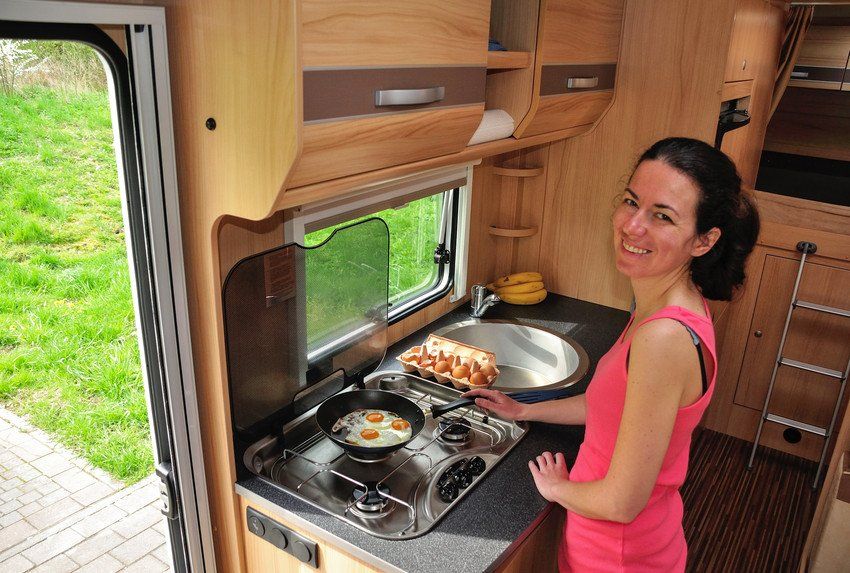 well-equipped caravan