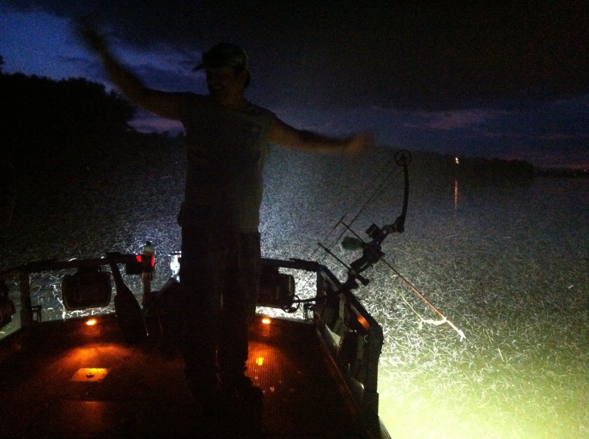 Man in a Boat — Lancaster County, PA — Night Ventures Bowfishing Charters
