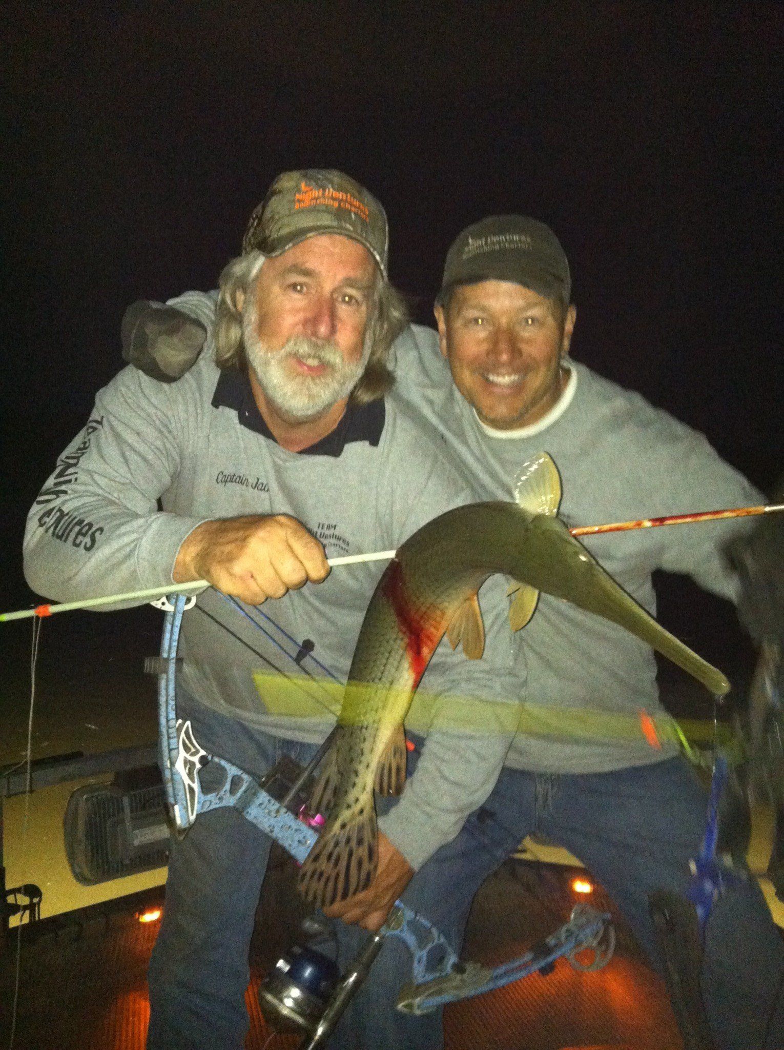 Fish Skewered in an Arrow — Lancaster County, PA — Night Ventures Bowfishing Charters
