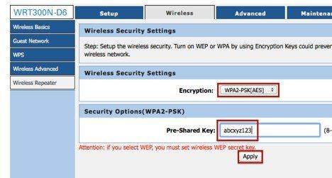 Repeater Mode – WRT300N-D6 4 Repeater Mode – WRT300N-D6 4