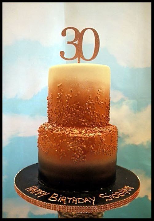 rose gold ombre cake
