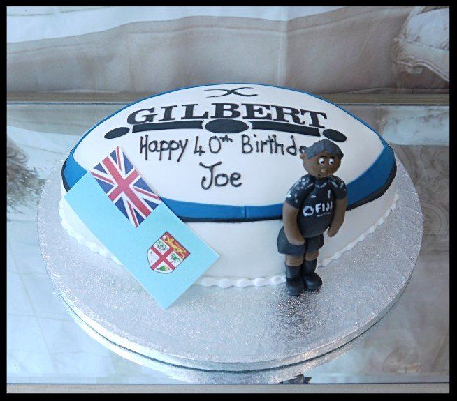 Rugby ball cake