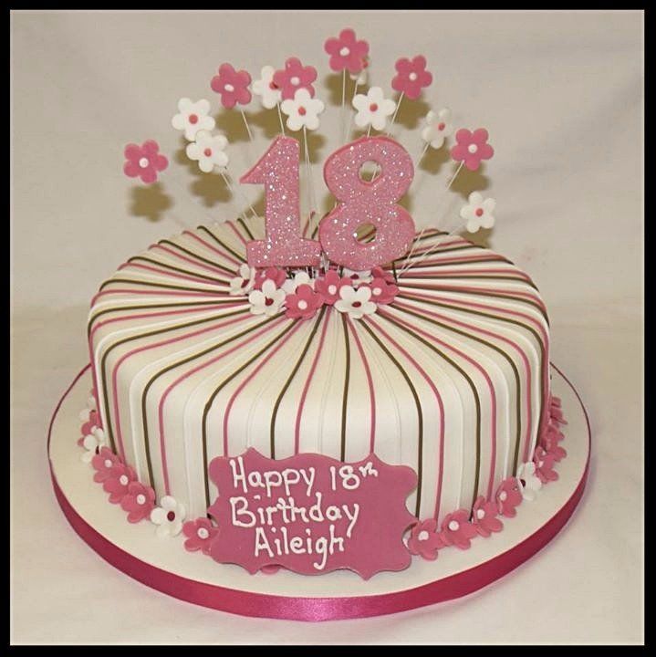 candy stripe birthday cake