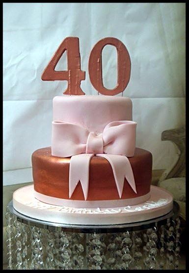Rose gold and pink cake