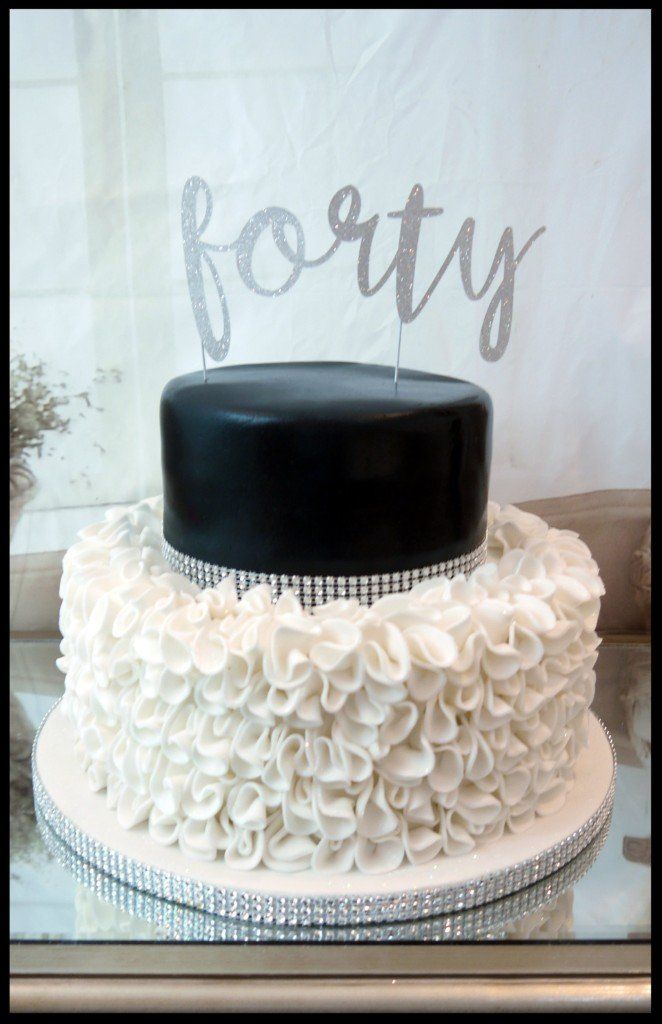 2 tier 40th birthday cake
