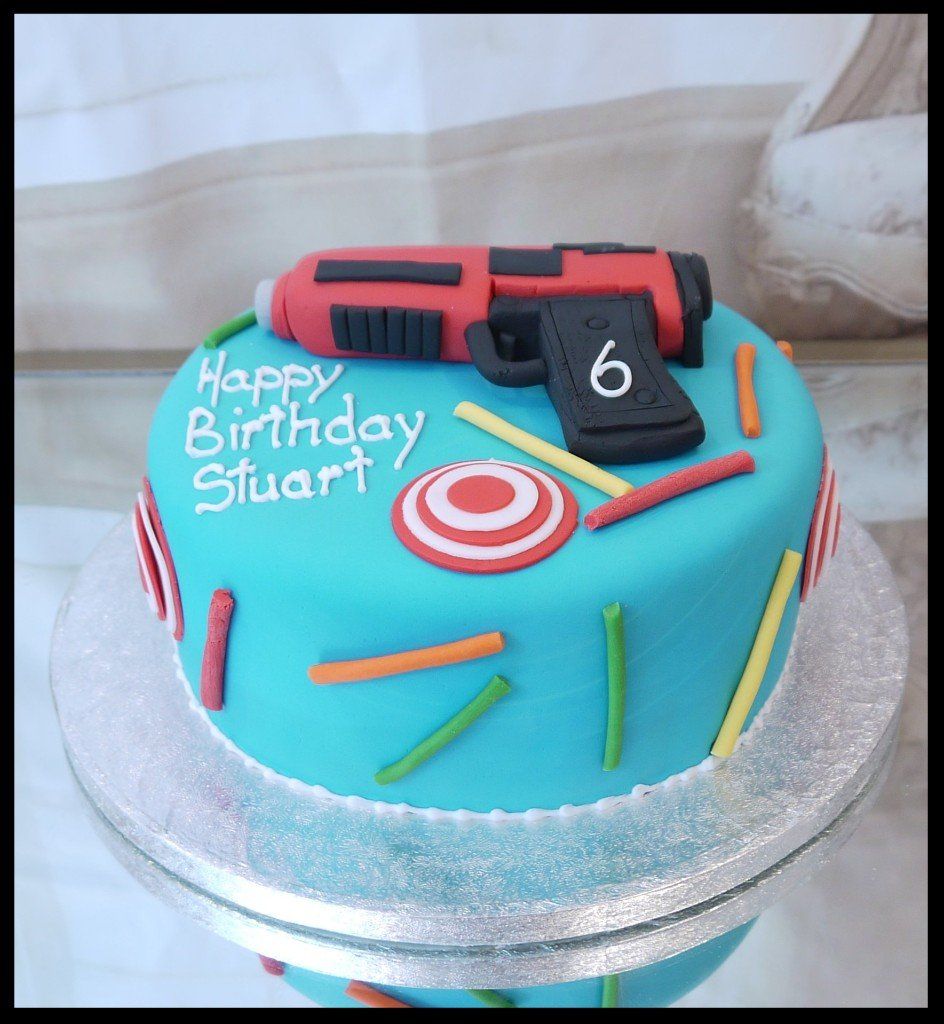 laser gun cake