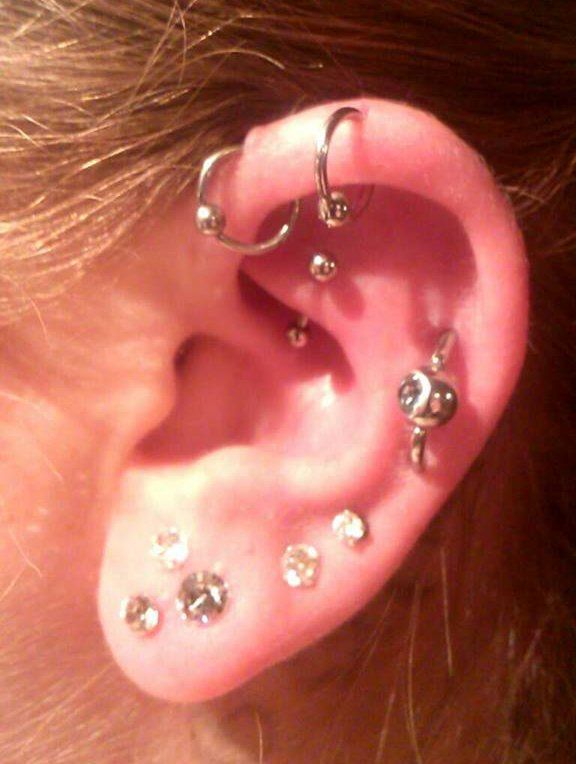 Rook piercings