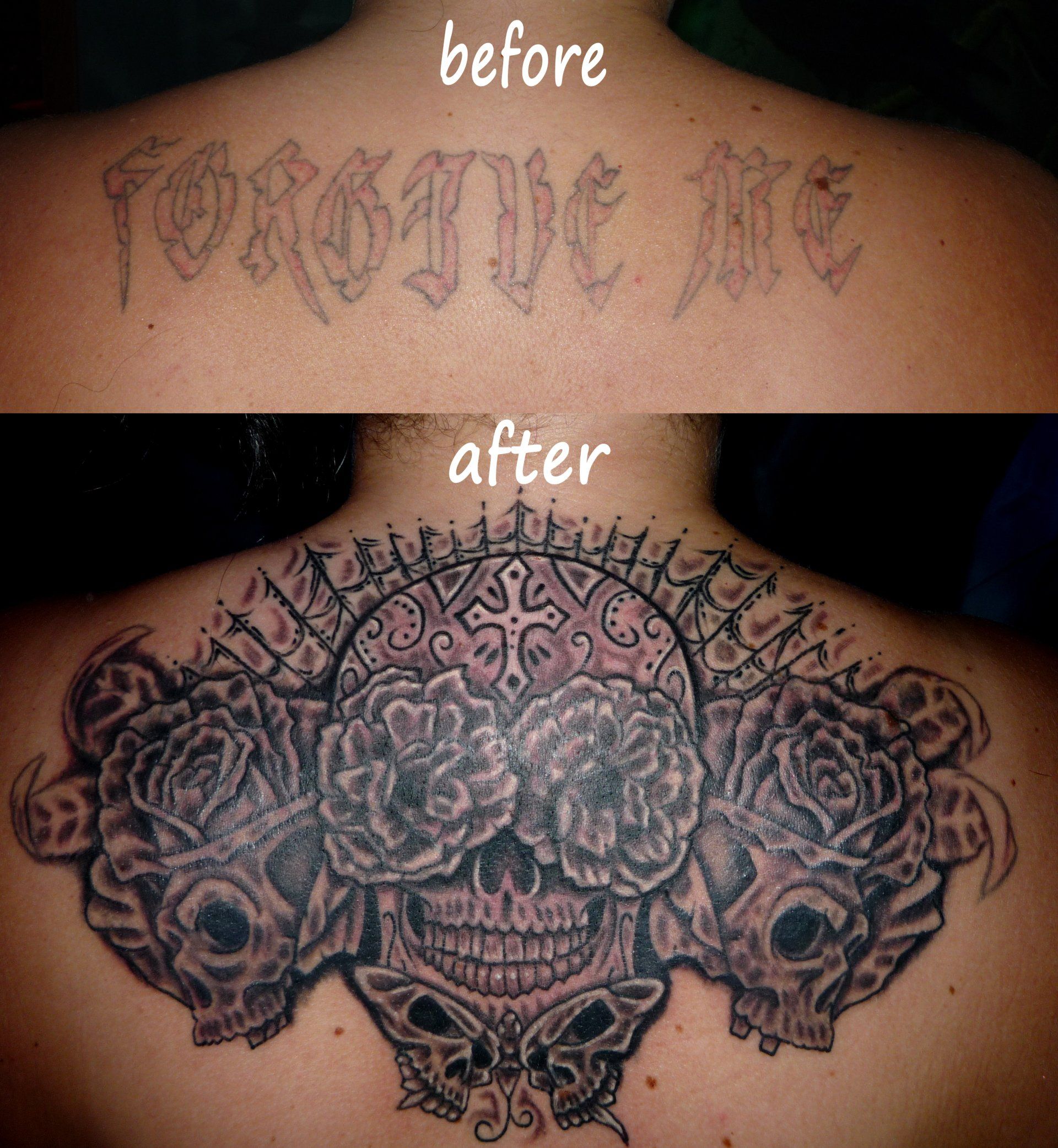 Cover up tattoo back