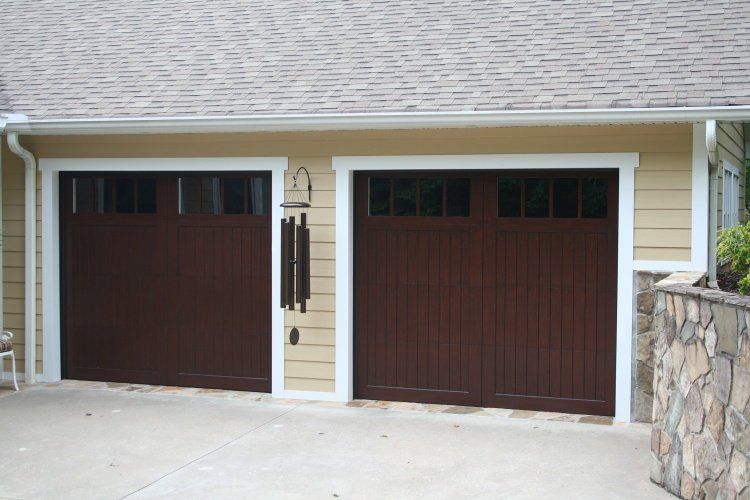 two repaired garage doors in Lynn Haven, FL