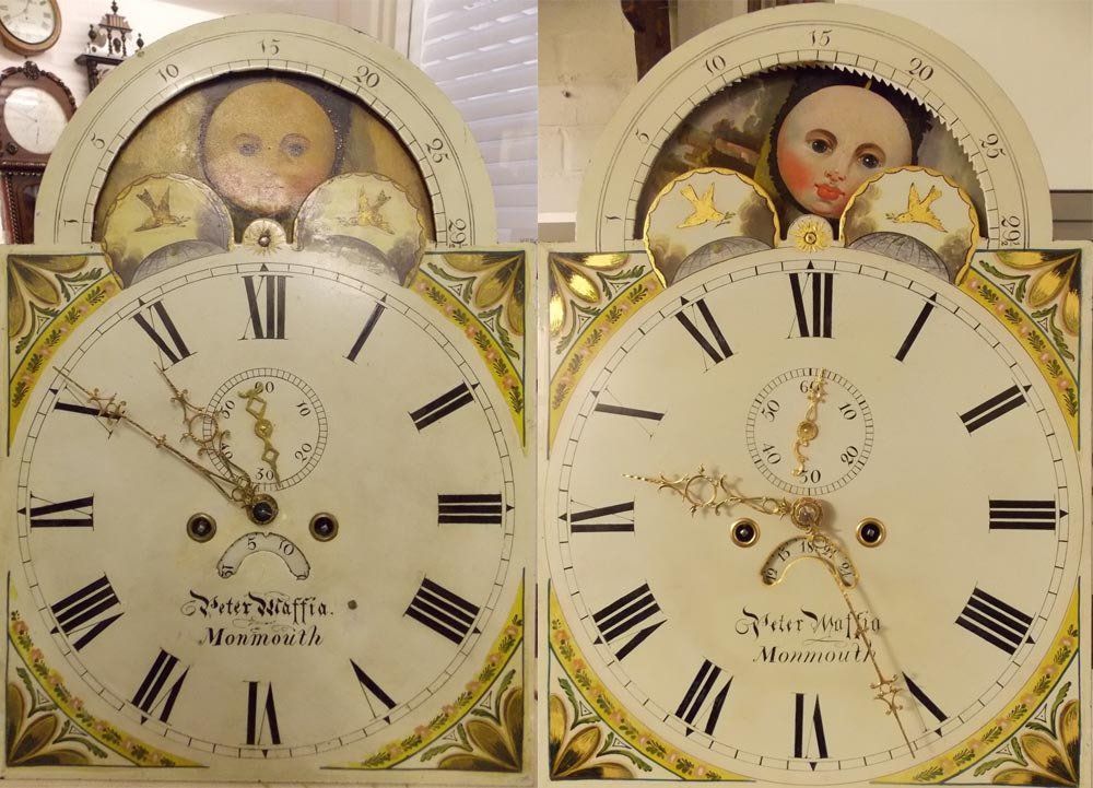 beige and light beige coloured clocks