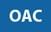 Blue “OAC” logo on a white background