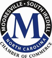 Mooresville Mooresville-South Iredell, North Carolina Chamber of Commerce logo with blue “M” in a circular seal
