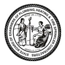 State Board of Examiners of Plumbing, Heating & Fire Sprinkler Contractors Seal for the State Board of Examiners of Plumbing, Heating & Fire Sprinkler Contractors
