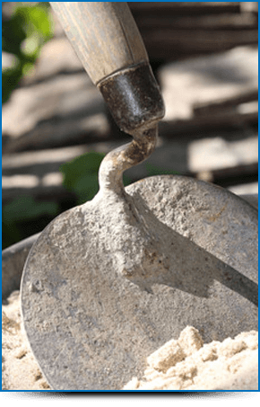 Trowel in cement