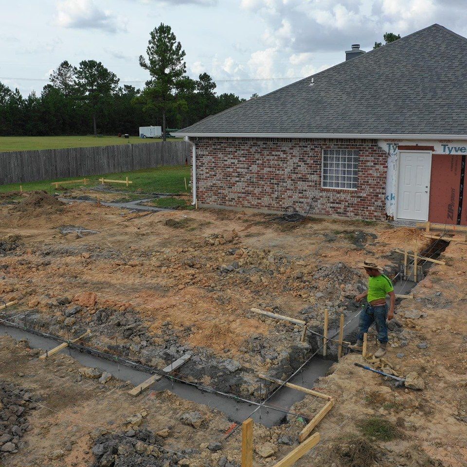 Concrete Workers in Front of The Residential House — Biloxi, MS — C. Mason Concrete