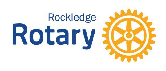 Rockledge Rotary logo with text and gear symbol.