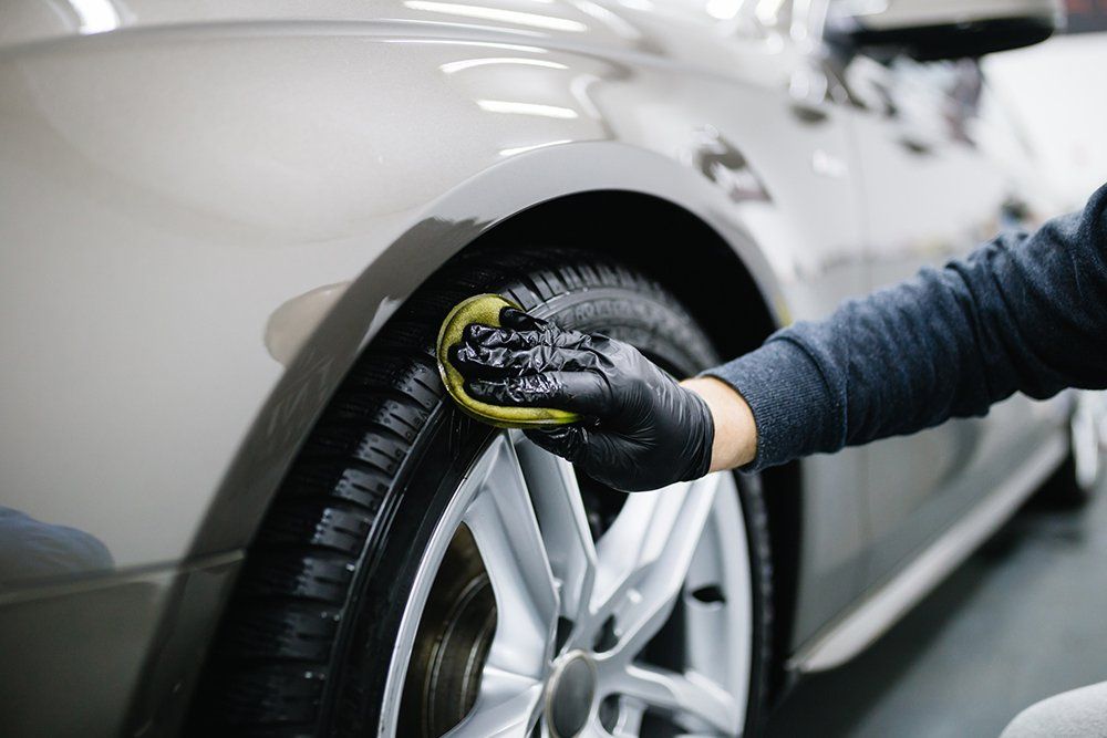 Cleaning Car Wheel — Oklahoma City, OK — Super Clean Full Service Car Wash And Detail Shop
