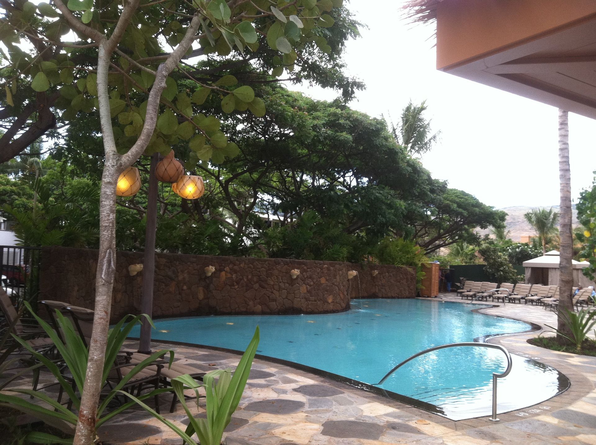Green Pool Area in Resort  - Oahu HI - Pacific AquaScapes