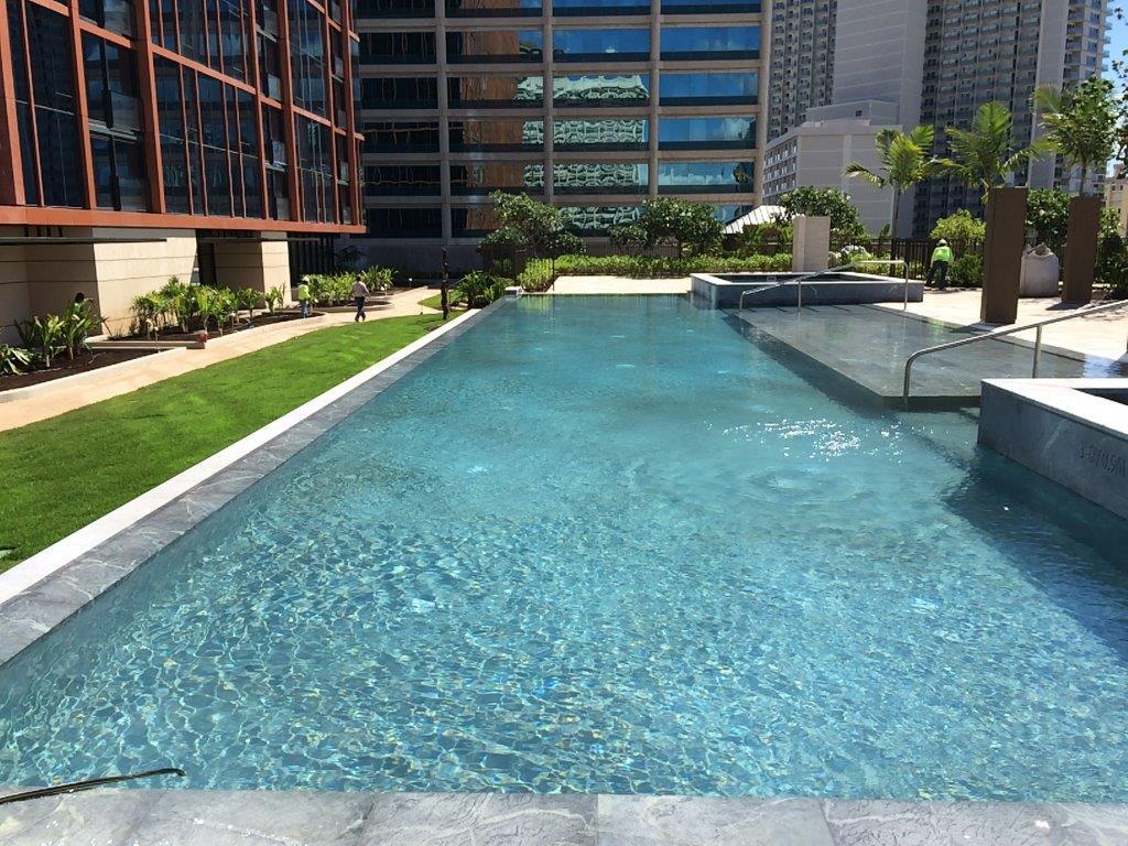 Waihonua Infiity Pool Front Side View - Oahu HI - Pacific AquaScapes