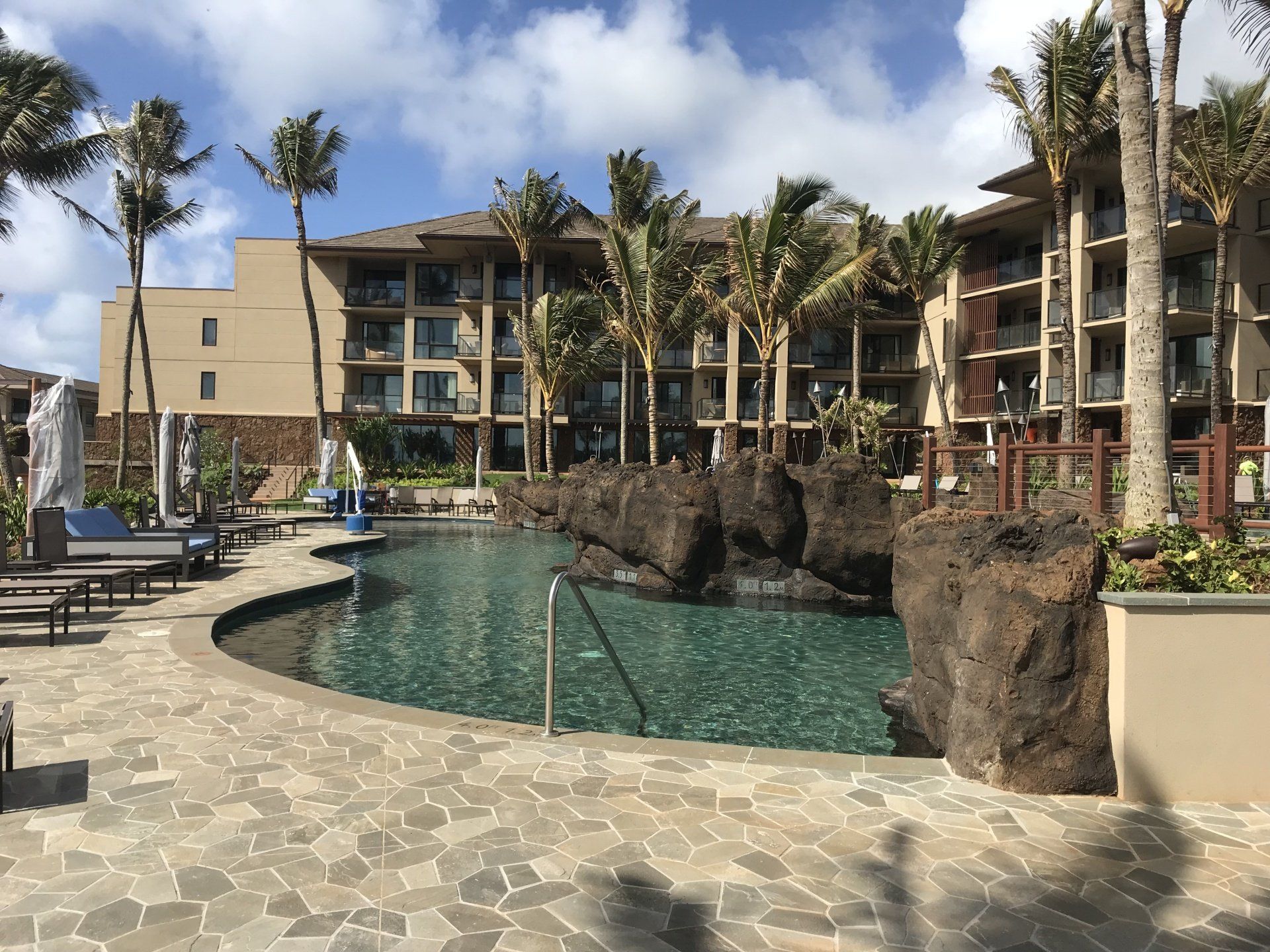 Hot Tub Attached to a Larger Swimming Pool at a Resort - Oahu HI - Pacific AquaScapes