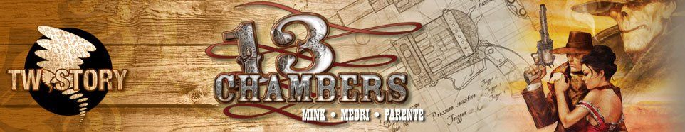 A poster for a tv show called 13 chambers