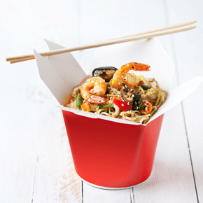 Chinese noodles Chinese noodles in a box
