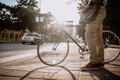 riding bike to work