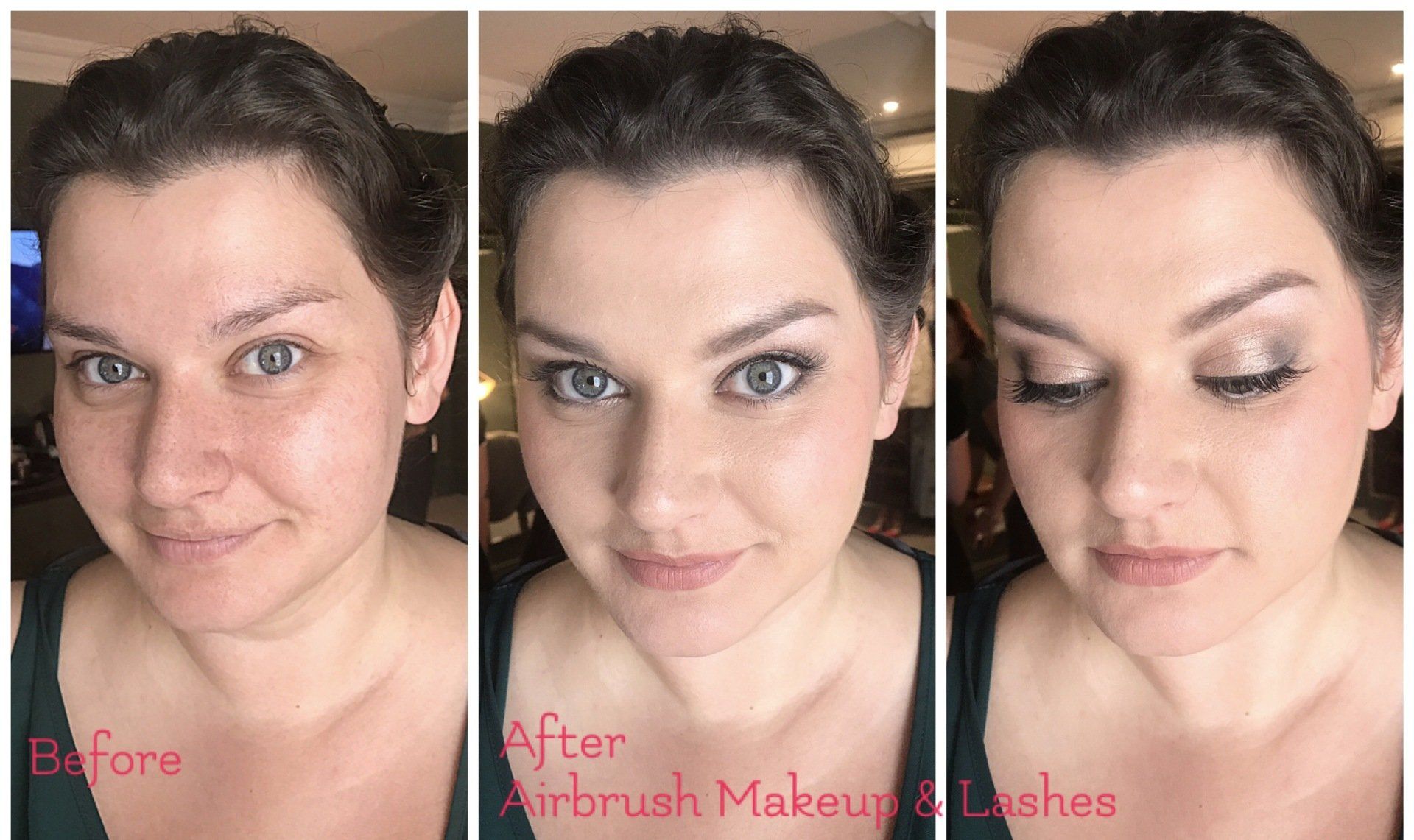 bridesmaid makeup transformation before and after by Jax-Glam Beauty Bristol
