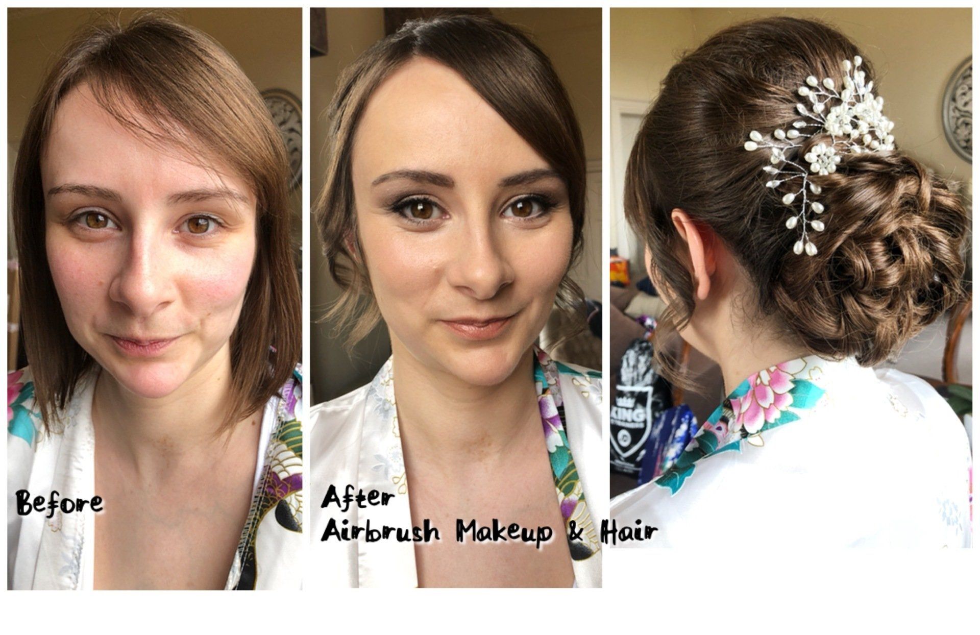 bride wedding hair and makeup transformation by Jax-Glam Beauty Bristol