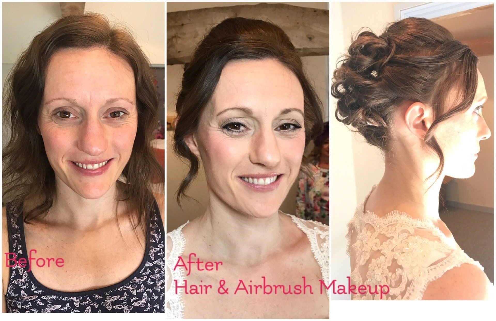 bridal makeup and elegant updo hairstyle by Jax-Glam Beauty Bristol