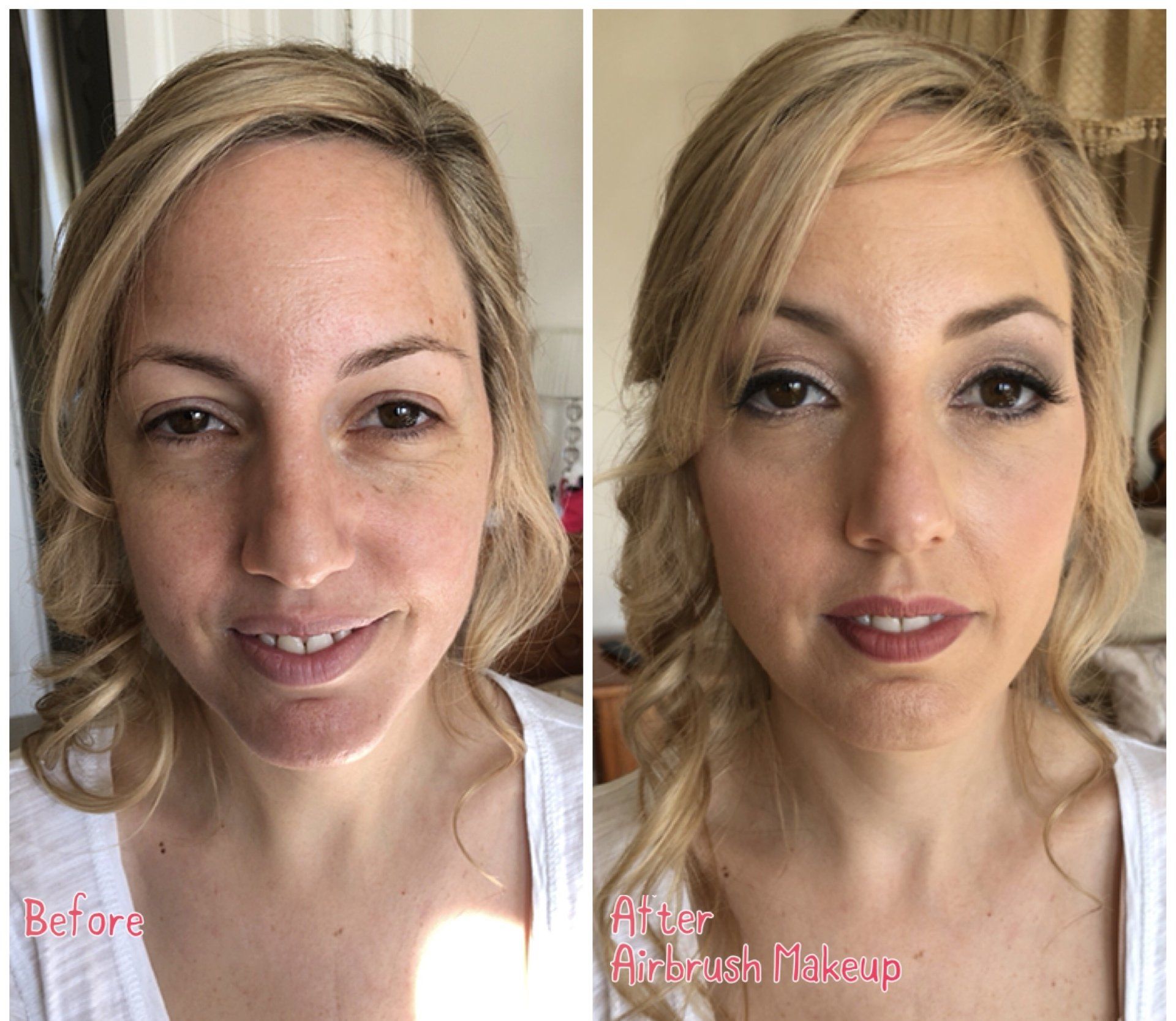 bridal makeup before and after transformation by Jax-Glam Beauty Bristol