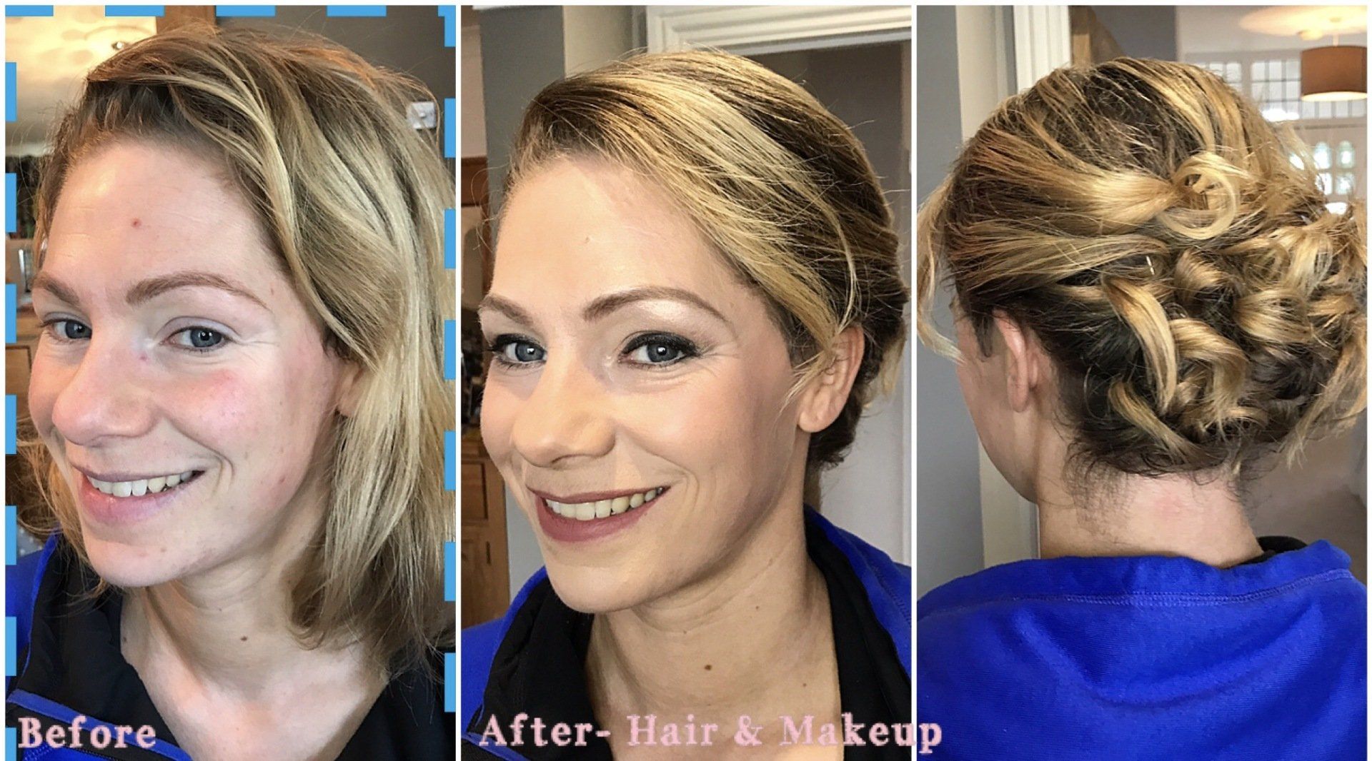 bridal hair updo and wedding makeup by Jax-Glam Beauty Bristol